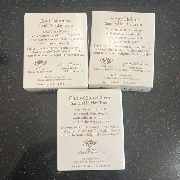 NIB 2011 Hallmark Keepsake Santa’s Holiday Train - 3 in a set/New Condition - Picture 2 of 5